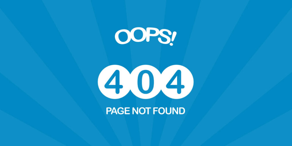 Imagen de error 404, consejos para aumentar el tiempo de visita en tu tienda online