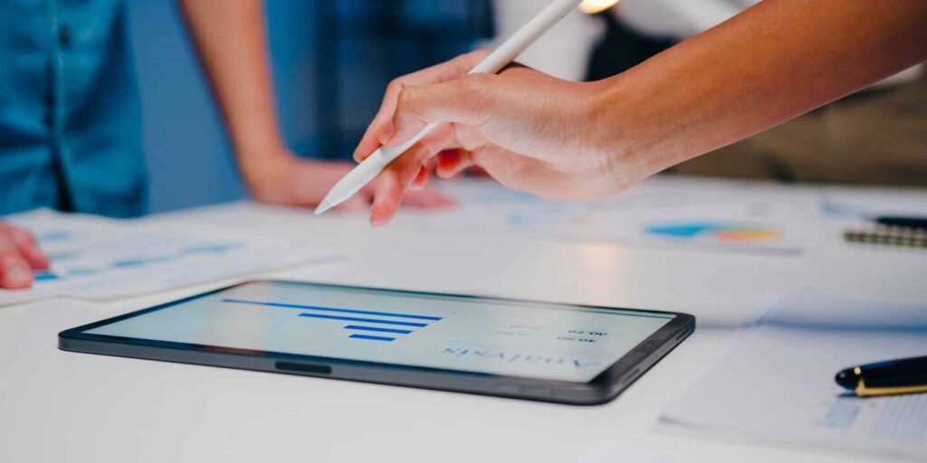 tablet con pantalla para gestión centralizada