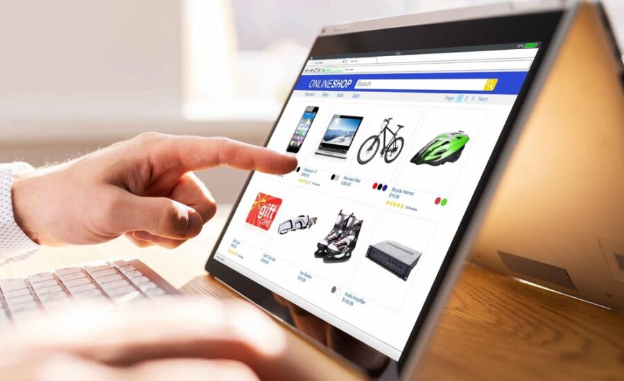 pantalla tablet con ecommerce