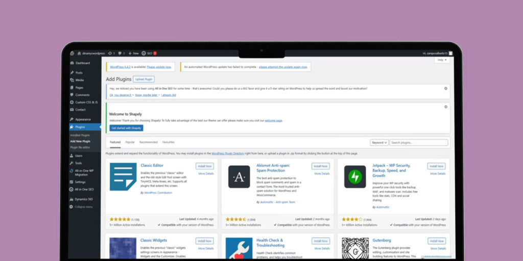 búsqueda plugins wordpress