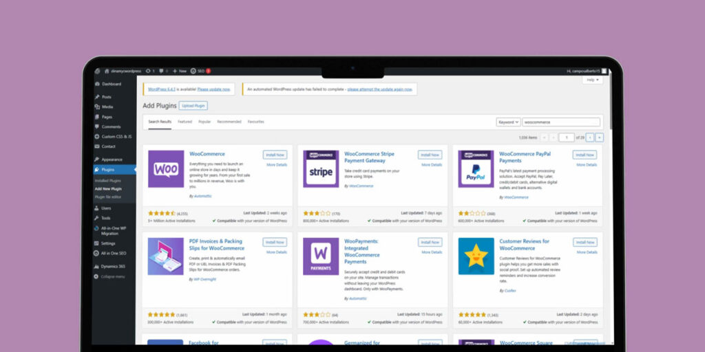 Instalación woocommerce